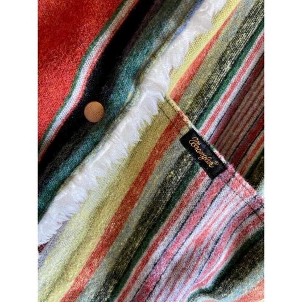 Wrangler + Lainey Wilson Sunburn Aztec Wool Coat Rodeo Ben Faux Sherpa sz XL - Picture 3 of 10